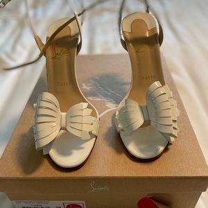 Patent leather red soles